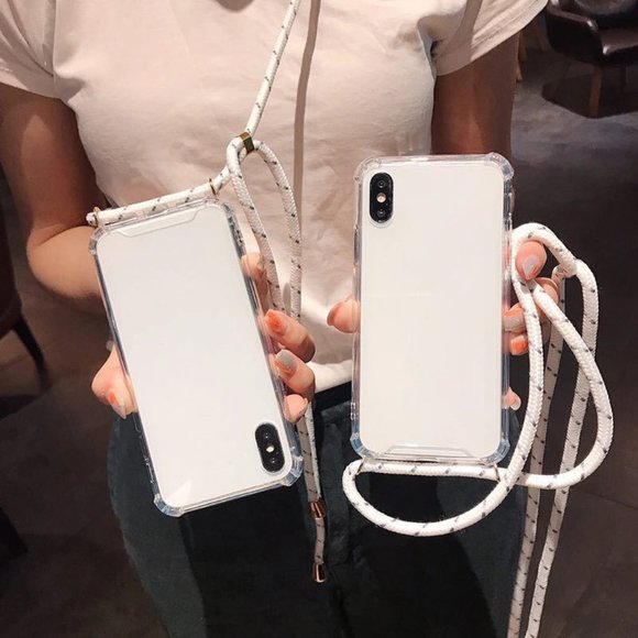 Clear iPhone Case White Strap XR XS Max 11 Pro Max - Picture 4 of 6
